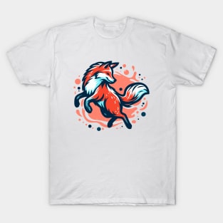 Abstract Dancing Fox T-Shirt